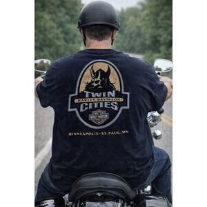 Harley Davidson 4XL Twin Cities Viking Graphic T Shirt Minneapolis St Paul 2007